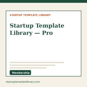Startup Template Library — Pro