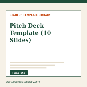 Pitch Deck Template (10 Slides)