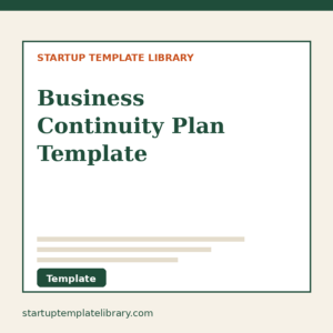 Business Continuity Plan Template