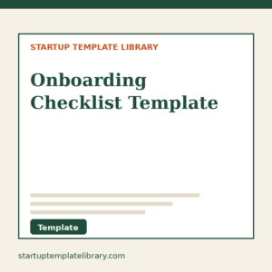 Onboarding Checklist Template
