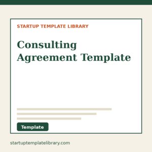 Consulting Agreement Template