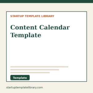 Content Calendar Template