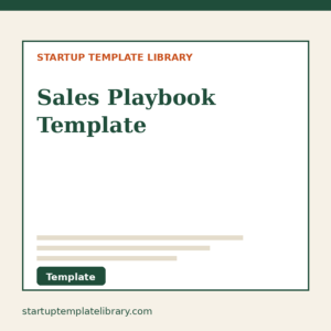 Sales Playbook Template