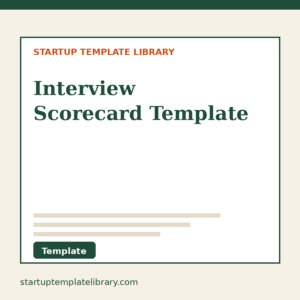 Interview Scorecard Template