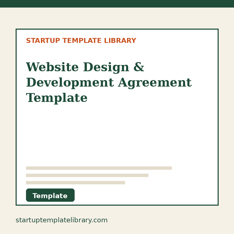 Website Design & Development Agreement Template