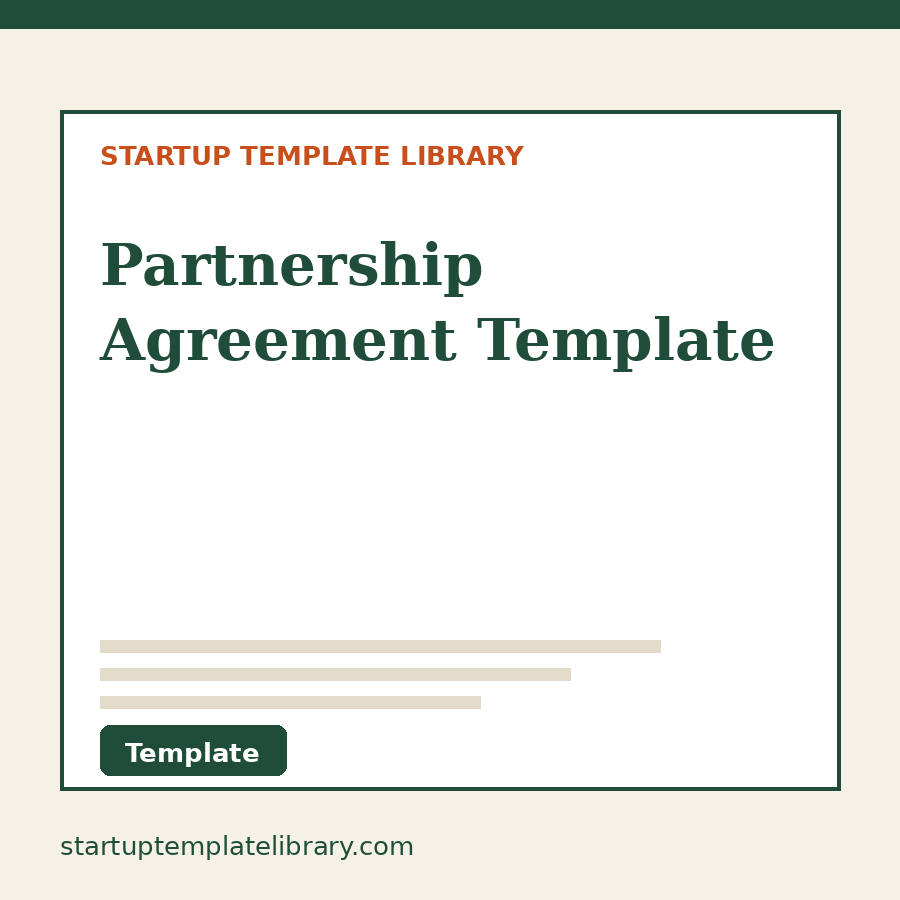 Partnership Agreement Template