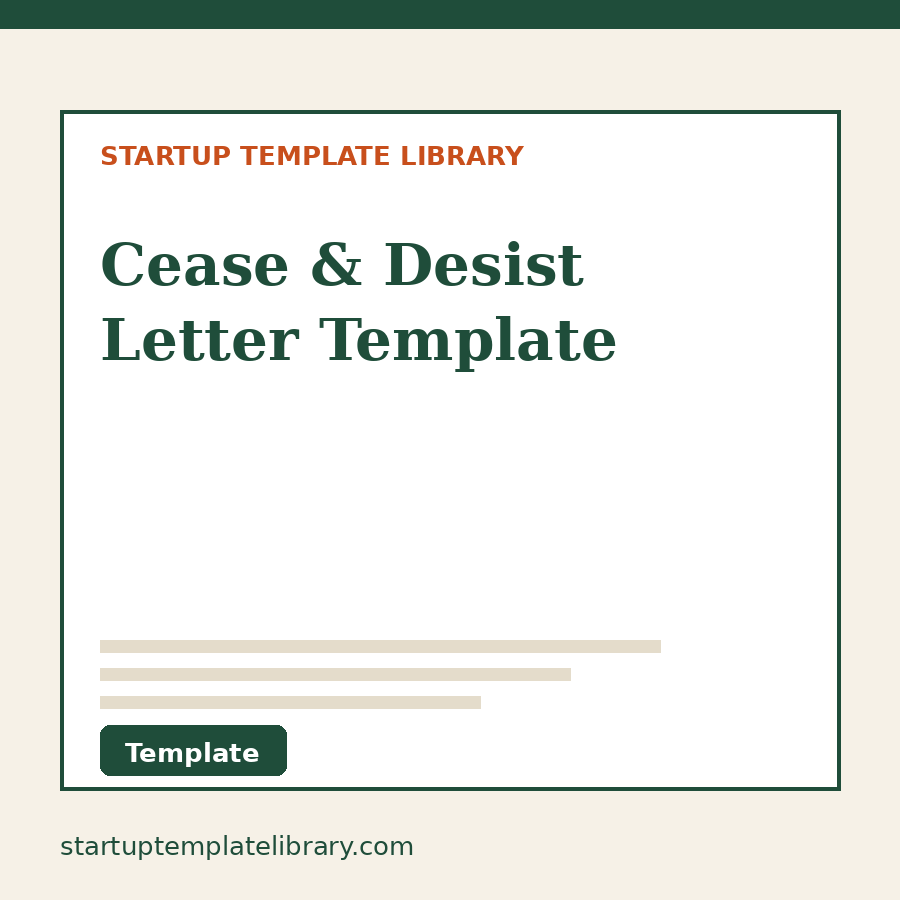 Cease & Desist Letter Template