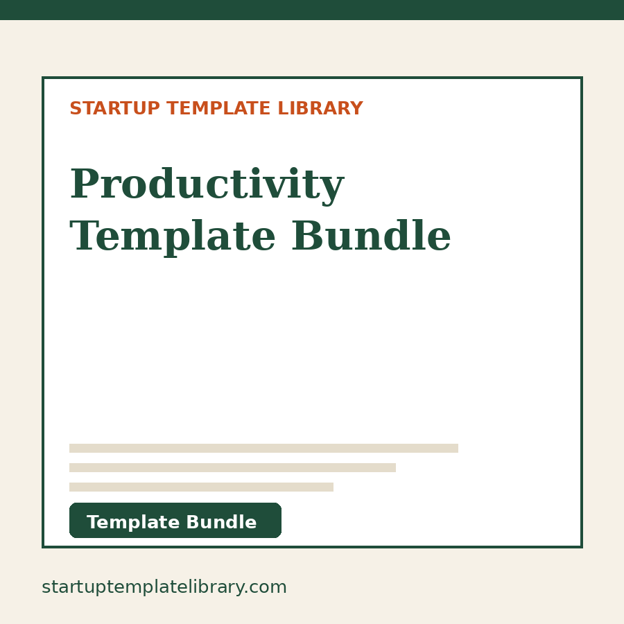 Productivity Template Bundle