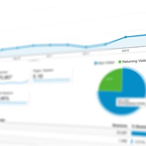 Abstract visualization of data analytics with graphs and charts showing dynamic growth.