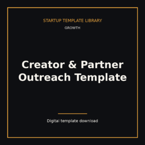 Creator & Partner Outreach Template