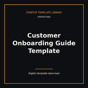 Customer Onboarding Guide Template