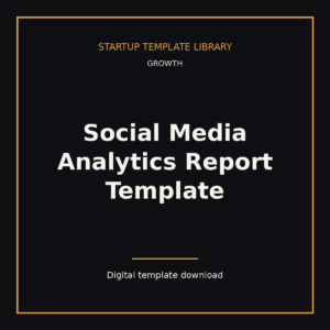 Social Media Analytics Report Template