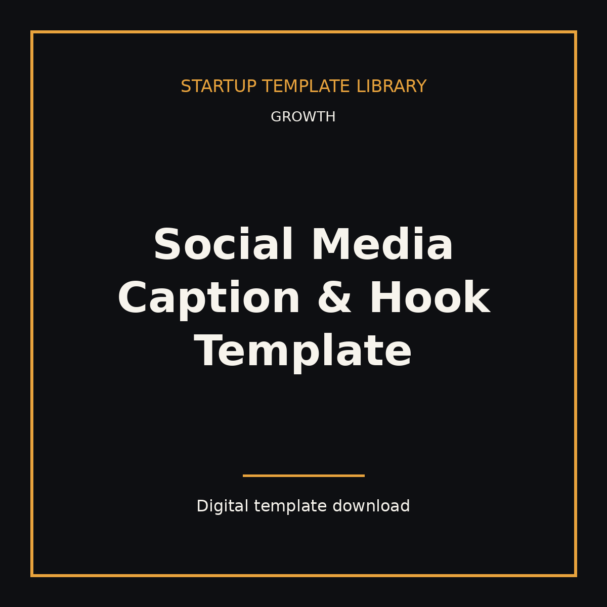 Social Media Caption & Hook Template