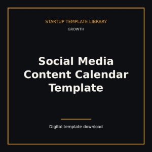 Social Media Content Calendar Template