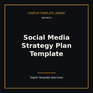 Social Media Strategy Plan Template
