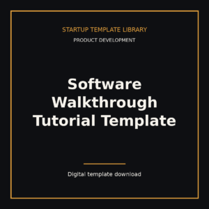 Software Walkthrough Tutorial Template