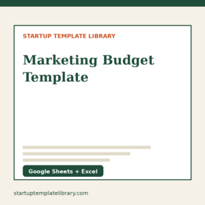 Marketing Budget Template cover