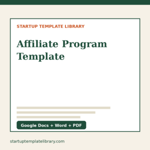 Affiliate Program Template cover