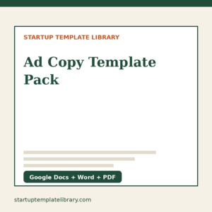 Ad Copy Template Pack cover