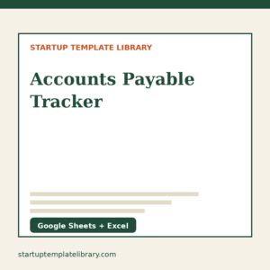 Accounts Payable Tracker cover