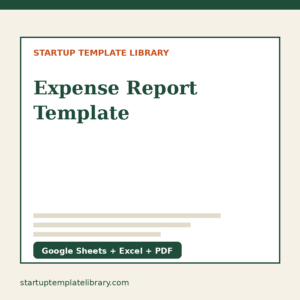 Expense Report Template cover