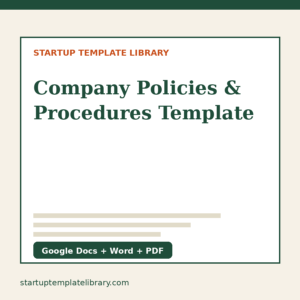 Company Policies & Procedures Template cover