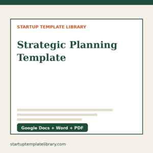 Strategic Planning Template cover