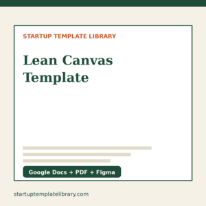 Lean Canvas Template cover