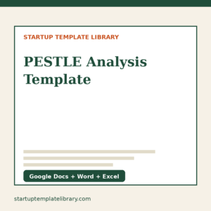 PESTLE Analysis Template cover